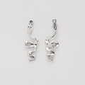 Curved Snake Metal Charm in Four Metallic Finishes view 4