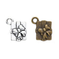 Bow Wrapped Gift Box Metal Charms in Two Finishes for Jewelry Making view 4