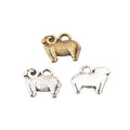 Curled Horn Sheep Charm in Multiple Metal Finishes for Jewelry Making view 4