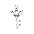 Crown Top Skeleton Key Charms In Two Finishes For Jewelry Making view 4