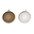 Round 20mm Cabochon Bezel Pendant Trays in 2 Finishes view 4