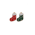 Enamel Polka Dot Stocking Alloy Charm in 2 Pictured Options view 4
