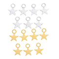Five Point Star Charm in Gold and Antique Silver for Jewelry view 4