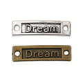 Dream Word Bar Double Loop Jewelry Connector Component view 4