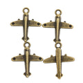 Small Airplane Metal Charms in Two Antique Finishes view 4