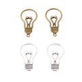 Light Bulb Outline Metal Charms in Two Antique Finishes view 4
