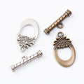 Ornate Oval Toggle Clasps in Two Antique Metal Finishes view 4