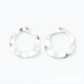Irregular Open Circle and Teardrop Metal Charms in Two Antique Finishes view 4