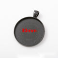Eight Black Round Cabochon Pendant Tray Styles and Sizes view 4