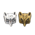 Vintage Style Metal Fox Head Large Hole Bead in 2 Metal Finishes view 4
