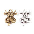 Cartoon Bull Head Metal Charm Pendant For Jewelry Making view 4