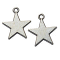 Five Point Star Charms In Antique Bronze And Silver view 4