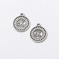 Round Yoga Pose Charm Metal Pendant for Jewelry Making view 4