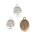 Oval Tree of Life Cutout Charm in Two Antique Finishes view 4