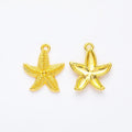 Textured Starfish Metal Pendant Charms in 6 Distinct Finishes view 4