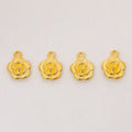 Raised Rose Metal Pendant Charms in 6 Distinct Finishes view 4