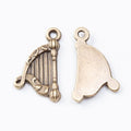 2-Finish Ornate Harp Metal Jewelry Components for Crafts view 4