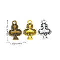 Card Suit Bezel Charm Pendants in Four Shapes and Three Finishes view 4