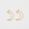 Vintage Style Metal Crescent Moon Open Bezel in 4 Metal Finishes view 4