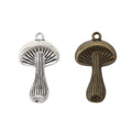 Mushroom Metal Charm In 2 Finish Options for Jewelry Making view 4