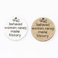 Inscribed Round Disc Metal Charms in 2 Pictured Finishes view 4