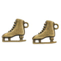 Ice Skate Metal Pendant Charms in 6 Distinct Finishes view 4