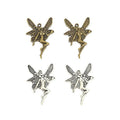 Winged Fairy Charm in Two Antique Metal Finishes for Jewelry view 4