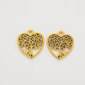 Heart Tree Of Life Charm in Multiple Metal Finishes for Jewelry Making view 4