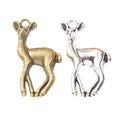 Slender Deer Metal Charm Pendant in Two Vintage Finishes view 4