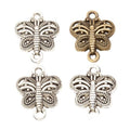 Butterfly Connector in 2 Metal Finishes for Jewelry Making view 4