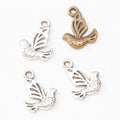 Openwork Flying Bird Charms in Two Antique Metal Finishes view 4