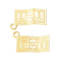 Embossed Banknote Metal Charms in Eight Finish Options view 4