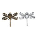 Dragonfly Metal Connector with Round Center Bezel in Two Finishes view 4