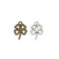 Open Four Leaf Clover Charm in 2 Metal Finishes for Jewelry Making view 4