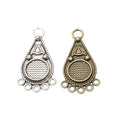 Teardrop Multi-Loop Metal Connector Components in 2 Finishes view 4