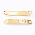 Curved Love and Heart Connector Bars in Three Metallic Finishes view 4
