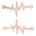 Heartbeat Line Connector Charms in Four Metal Finishes view 4