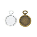 Pocket Watch Shape Round Cabochon Settings in Two Finishes view 4