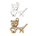 Long Tail Cat Charm in 2 Metal Finishes for Jewelry Making view 4