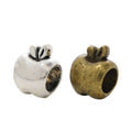 Apple Slider Bead in 2 Metal Finishes for Jewelry Making view 4