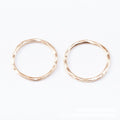 Hammered Round Open Rings in Four Metallic Finishes view 4