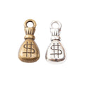 Dollar Money Bag Metal Charm 2 Finish Options Craft Supply view 4