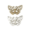 Filigree Butterfly Charm Pendants in 2 Metal Finish Options view 4