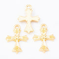 Decorative Arrow Cross Metal Charms in Four Finishes view 4