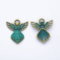 Embossed Angel Metal Charms in Nine Finish Options view 4