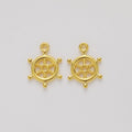 Classic Ship Wheel Metal Charms in Five Metallic Finishes view 4