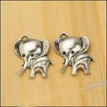 Walking Elephant Charms in Two Antique Metal Finishes view 4