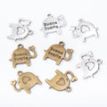Elephant Metal Charms With Lettered Blanket in Two Antique Finishes view 4