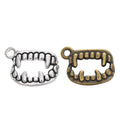 Vampire Teeth Charm in 2 Metal Finishes for Jewelry Making view 4