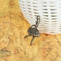 Ballerina Girl Pendant Charm In Six Metal Finish Options view 2